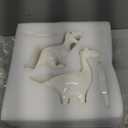 Ceramic Succulent Plant Pot Cactus Plant Pot Flower Pot Container Planter with Drainage Hole Home Office Desk Garden Gift Idea Animal Shaped Flower Pot Cute Vase Pot (4pcs Dinosaur)