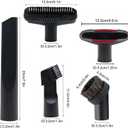 Vacuum Attachments, 1 1/4" Vacuum Cleaning Tools Kit for Shop Vac Accessories with 32mm/ 1.25" Extension Wands and Hose Adapter, 8 Pack