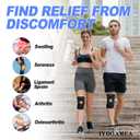 IYDoaMea 1pc Plus Size Knee Brace Men and Women with Side Stabilizers & Patella Gel Pads for Maximum Knee Pain Relief and Fast Recovery for Meniscus Tear, ACL, Arthritis (2XL(23-25"))