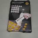 Cookie Press White - Spritz Cookie Press Kit with 12 Discs & 6 Piping Tips | Perfect for Thanksgiving Christmas, Baking & Cake Decorating