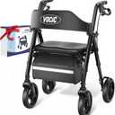 VOCIC Z21 Rollator Walker for Seniors with Seat, 8" All Terrain, 350 LBS