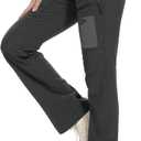 Moosehill Women's-Snow-Ski-Pants-Fleece-Lined-Waterproof-Thermal Insulated Warm for Snowboard Winter Hiking (10, Grey)