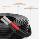 CONEPY 12 Gauge Wire, 12 AWG 2 Conductor Electrical Wire, Flexible/Oxygen-Free Tinned Copper/Stranded PVC 12/2 Cord for Automotive, Marine, LED Strips, Solar, RV, Lighting (200FT)