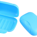 Portable Soap Holder Case Large 2pcs Blue Sealed Travel Soap Dish Container for Bathroom Outdoor Camping