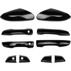 Side Mirror Cover Cap + Door Handle Covers Kit Compatible for Civic 10th 2016 2017 2018 2019 2020 2021 Side Mirror Cover Cap W/Door Handle Covers Kit Black 76201-TBA-A11ZF 76251-TBA-A21ZG