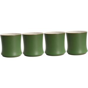 ABOOFAN 4pcs Joint Ceramic Tea Mug Small Lightweight Drinking Cup for Tea and Beverages Retro Style Dishwasher Safe for Home and Office Use