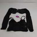 Avidlove Mesh Cami Top with Shrug Long Sleeve Sheer Crop Tops Sexy Low Cut Camisole Going Out 2 Pieces Clubwear (Small, Black)