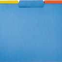 Amazon Basics Sturdy File Folders with Tabs for Filing and Organization, AMZ401, Letter Size, Assorted Colors, 100-Pack