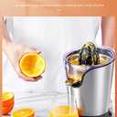 FOHERE Orange Juicer Squeezer Electric Citrus Juicer with Two Interchangeable Cones Suitable for orange, lemon and Grapefruit, Brushed Stainless Steel