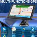 GPS Navigator for Car, Truck GPS with 7'' Touchscreen, Free Lifetime Updates, Car Navigation System with Turn-by-Turn Voice Guidance, Speed & Red Light Warning for All Cars (Black)