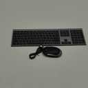 Wireless Keyboard and Mouse, Vssoplor Rechargeable Quiet Full-Size Keyboard and Mouse Combo Set Ultra Slim Design for Laptop, PC, Notebook, Desktop-Dark Gray