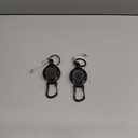 MNGARISTA 2-Pack Retractable Keychain, Heavy Duty 10 OZ Retraction 3K Carbon Fiber ID Badge Reel, Carabiner Badge Holder Hook Upgraded 31.5" Stainless Steel Cord Lanyard with Clip Strap and Key Ring