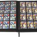 TopDeck 1000 Card Binder - TCG Portfolio - 16 Pocket Card Binder - Ringless Binder Compatible with Pokemon Cards, Yu-Gi-Oh, Magic the Gathering, and More - Side Load Sleeves - Cards Album (Black)