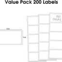 TechMark Blank Removable Freezer Labels, Waterproof & Oil Resistant Stickers for Food Containers, Jars & Pantry Organization (1" x 2") 200 Sheets