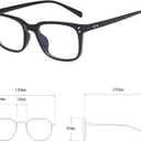 Jcerki Myopia Glasses -4.00 Nearsighted Distance Black Frame Unisex