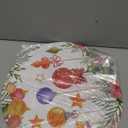 Tarklanda Christmas Placemats Set of 6, 13.4 Inch Round Washable Vinyl Table Mats Christmas Balls Watercolor Plastic Placemats for Holiday Dining Kitchen Winter Xmas Party Decor