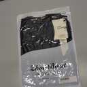2 x Women's Lace Tops Mesh Sheer Long Sleeve See Through Undershirt (Black, L)