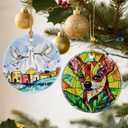 8 x Vibrant Chihuahua Ornaments, Dog Christmas Ornaments: Christmas Tree Decorations, Holiday Decor, Stocking Stuffers, Gift Ideas, Xmas Gift, Gifts for Pet Lover & Gifts for Dog Lover