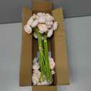 Alupssuc 30Pcs Ranunculus Artificial Flowers Faux Silk Mini Ranunculus, Spring Flowers Artificial Indoor for DIY Bouquets, Bulk Fake Wedding Filler Flowers for Bride Shower Decorations, Shabby Blush