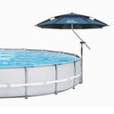 Above Ground Pool Umbrellas, Outdoor Pool Sunshade for Oval or Rectangular Swimming Pools, Multi-functional Patio Umbrella for Garden, Must have Pool Accessories