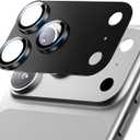 Hoerrye for iPhone 17 Pro Max Camera Lens Protector - [12FT Shatterproof Military Grade] [Strong Adsorption] Metal 9H+ Tempered Glass Camera Screen Full Cover Case Friendly,Black
