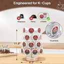 K Cup Holder, Acrylic Coffee Pod Carousel 30 Pods Holder Stand Spins 360-Degrees Transparent for Home or Office Kitchen Counter Organizer