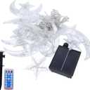Homoyoyo Solar Fairy Lights Outdoor Led Window Lights Remote Control for Bedroom Energy-efficient Decor