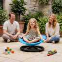 Spinning Chair for Autistic Kids, Sensory Spinning Chair for Kids & Toddlers, 220LBS Capacity, Safe Non-Slip Spin Chair with Handle, Sensory Chair for 3-8 Ages Autism & Special(Blue Oval)