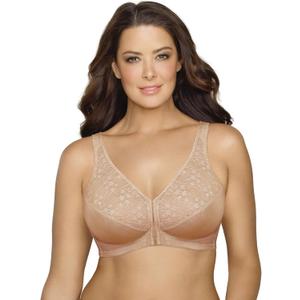 Exquisite Form 5100565 FULLY Lace Wireless Back & Posture Support Bra with Front Closure (Beige, 44DD )