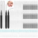 Lezmarket 300PCS Interdental Brushes for Braces, Soft and Bendable Dental Brush for Orthodontic Braces, Braces Cleaner Brush Tooth Pick Teeth Flossers Brushes for Teeth (White and Black)