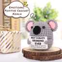 Funny Crochet Koala Grandma Gifts from Grandkids, Happy Mothers Day Birthday Gifts for Grandma, I Love You Retire Grandmother Nana Gigi Mimi Present from Granddaughter Grandson Small Cute Desk Decor