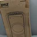 Pyle Portable Bluetooth PA Speaker - 240W Dual 6.5" Rechargeable Indoor/Outdoor BT Karaoke Audio System-TWS, Party Lights, LED Display, FM/AUX/MP3/USB/SD, 6.5mm in, Handle-Wireless Mic, Remote (Black)