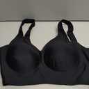 Vertvie Jelly Bras for Women Plus Size Minimizer Soft Wireless Push Up Bra Full Supportive Older Lift Back Coverage Bralette (Black,32D)