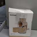 SUSTEAS Rotary Cheese Grater with Handle, Vegetable Slicer, 6 Interchangeable Blades, Reinforced Suction, Easy to Clean, Kitchen Shredder for Crushed Ice, Fruits, Nuts with Blade Storage Case, Beige