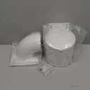 Dryer Vent Cover 4 inch, Outdoor Dryer Vent Closure/ Seal, Hood for Home Exterior, UV Resistant, Mouse Proof, Natural Energy Saving, Clothes Dryer Replacement Vents, W/ Screw & Washer for Installation