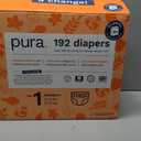 Pura Hypoallergenic Diapers, Size 1 (4-11 lbs), Monthly Pack, Totally Chlorine Free, Wetness Indicator, Suitable for Sensitive Skin, Soft Cotton Comfort, Overnight, 6 Packs of 32 (192 Baby Diapers)