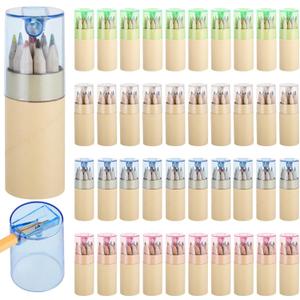 40PCS Mini Colored Pencils Bulk with Sharpener Pencils for Kids Drawing Pencil in Tube Portable Art Set for Kids, Students & Artists