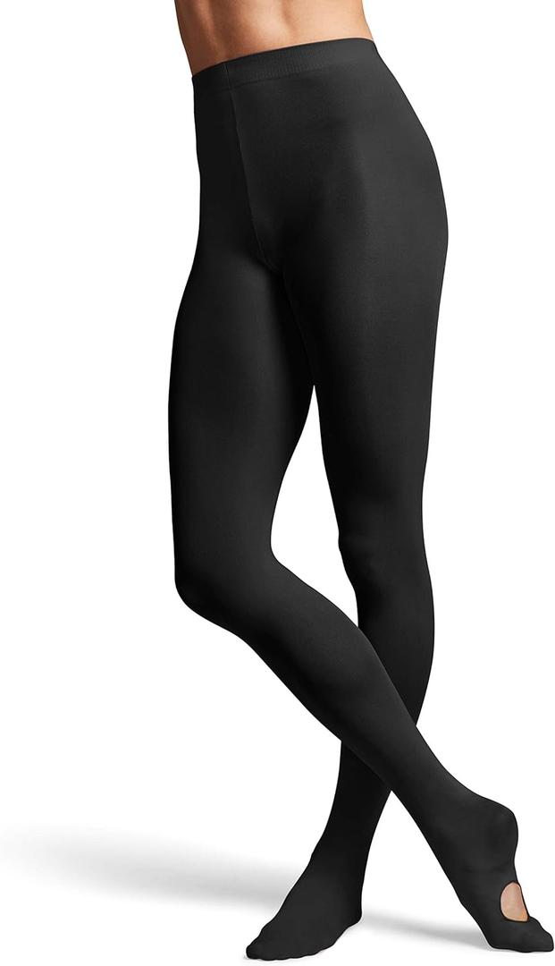 Bloch Dance Women's Contour Soft Adaptatoe Tights (Large-X-Large, Black)