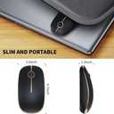 VssoPlor Wireless Mouse, 2.4G Slim Portable Computer Laptop Mouse with Nano Receiver Quiet Silent Optical Mice for Notebook, PC, Laptop, Computer-Black and Gold