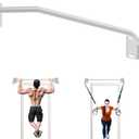 Pull Up Bar Wall Mounted-Heavy Duty Joist Mounted Pull Up Bar-Premium Strength Training Pull-Up Bars-Fast and Easy Installation for Home and Garage Use,Supports up to 600 Lbs (White)