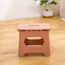 Handy Laundry Folding Step Stool - The Lightweight Step Stool is Sturdy Enough to Support Adults and Safe Enough for Kids. Opens Easy with One Flip. Great for Kitchen, Bathroom or Bedroom. (Pink) (9-Inch)