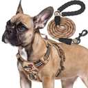 Beebiepet Heavy Duty Tactical Dog Harness for Medium Dogs, No Pull Adjustable Pet Harness Reflective Service Training Easy Control Pet Vest Military K9 Working Dog Harnesses- Medium, Desert Camo