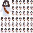 ILHSTY 50 Pcs Little Jesus Figures  Mini Rubber Jesus Toys Jesus Love You for Easter Egg Fillers Egg Hunts Religious Party Favors Gifts Hide and Seek Baptism Gifts Sunday School (Brown)