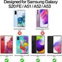 [2 Pack] Privacy Screen Protector for Samsung Galaxy S20 FE A51 A52 (4G5G), 2021 Upgraded Anti Spy Anti Peeping Full Coverage Anti Scratch Case Friendly Tempered Glass Film for Samsung Galaxy