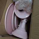 HBlife 3-PCS Pink Cake Stand Set (8"/10"/12" Plate) for 6-10 Inch Cakes, Perfect Dessert Table Display Set, Cupcake&Cake Stands for Party, Wedding, Birthday, Baby Shower, Anniversary (Metal)