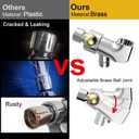 Shower Head Holder for Handheld Shower Head Premium ABS Adjustable Shower Arm Mount Bracket With Brass Swivel Joint Standard 1/2" Connector