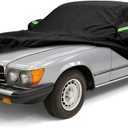 Waterproof Car Cover Compatible with 1981-2002 Mercedes-Benz SL-Class 380/500/560 SL 2 Door Coupe/Roadster, 300D Oxford Cloth with Inner Cotton Liner Car Covers for Dust Snow Rain Hail Protection