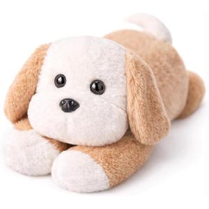 uoozii 20" | 4 Pounds Light Brown Dog Weighted Stuffed Animals with Unscented Microwavable Heating Pad, Cute Coolable Heatable Weighted Plush Warm Gift for Kids & Adults