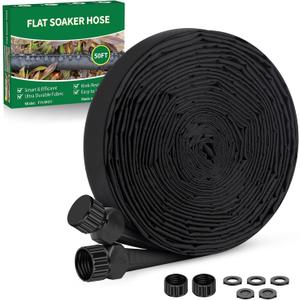 Soaker Hose 50 ft, Garden Hose With Drip Irrigation System, 1/2 Linkable Consistent Drip Irrigation Hoses, Leakproof Design Water Hose, Save 80% of Water for Garden, Farm, Orchard Plantation