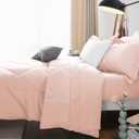 CozyLux King Size Comforter Set Blush Pink - 7 Pieces Bed in a Bag King, Luxury Soft Bed Set for All Seasons, Bedding Set with Down Alternative Comforter, Sheets, Pillowcases & Shams